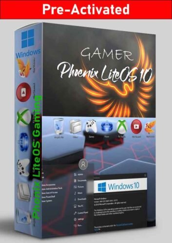 Windows 10 Pro Phoenix Gamer LiteOS Preactivated - FilmSoft