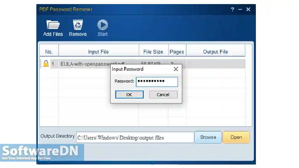 Lighten PDF Password Remover Download - SoftwareDN