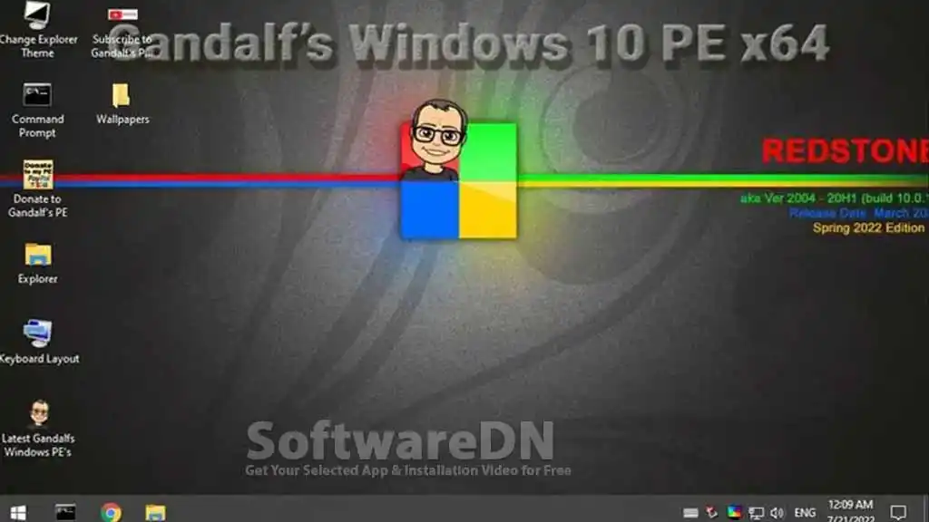 Gandalf's Windows 10 PE Redstone Download Free-SoftwareDN