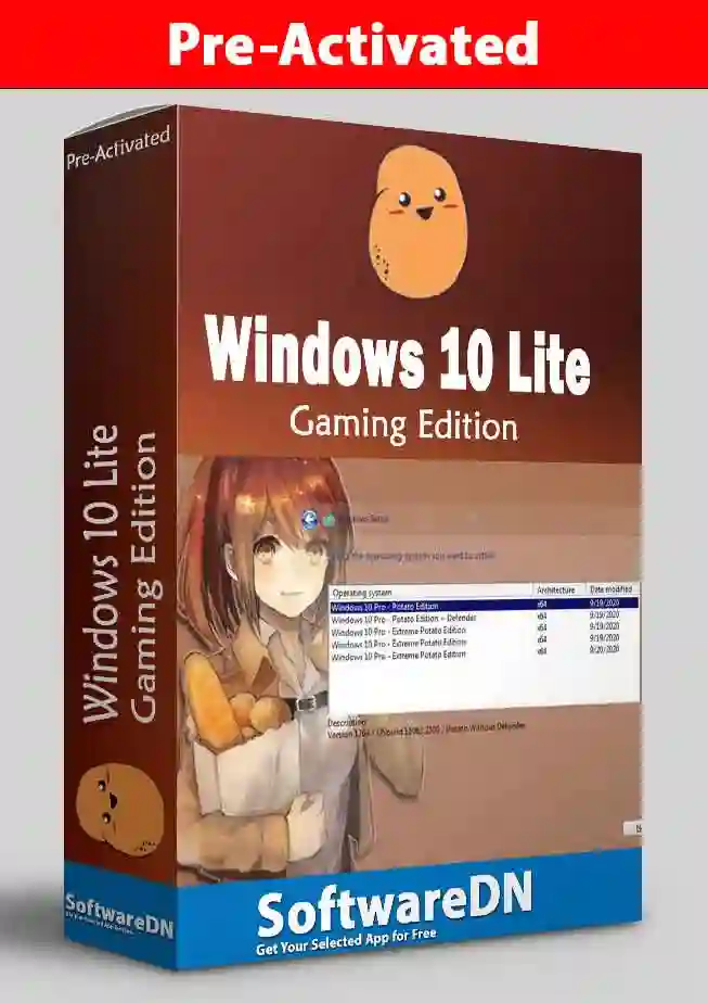 Windows 10 LITE Pre-Activated Gaming Edition OS free Download -SoftwareDN