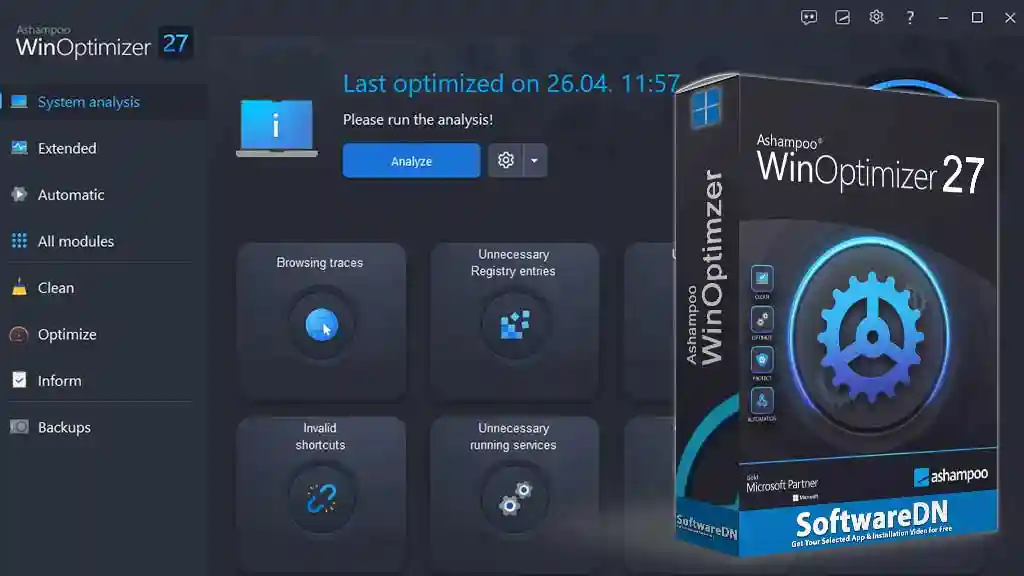 Ashampoo WinOptimizer Free Download-SoftwareDN