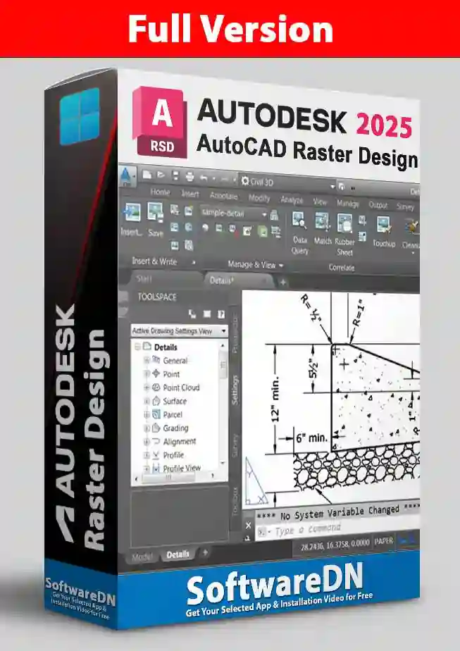 Autodesk AutoCAD Raster Design 2025 Free Download (x64)-SoftwareDN